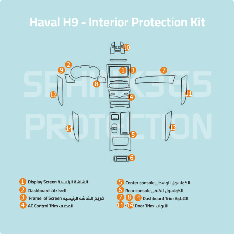 Haval H9 Interior Protection Kit 2021-2024