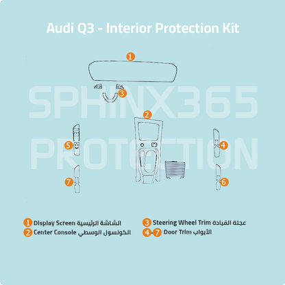 Audi Q3 2026  Interior Protection Kit | Pre-cut Film