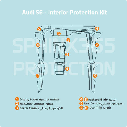 Audi S6 2025 Interior Protection Kit | Pre-cut Film