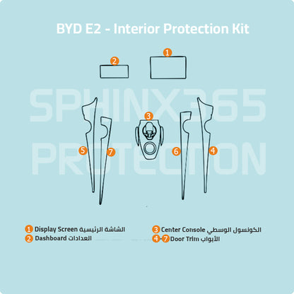 BYD E2 2023 Interior Protection Kit | Pre-cut Film