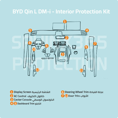 BYD QIN L DM-i 2024 Interior Protection Kit | Pre-cut Film