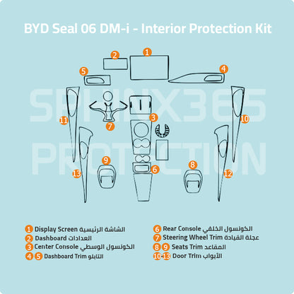 BYD Seal 06 DM-i 2024 Interior Protection Kit | Pre-cut Film