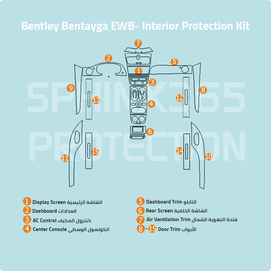 Bentley Bentayga EWB 2023-2026 Interior Protection Kit | Pre-cut Film
