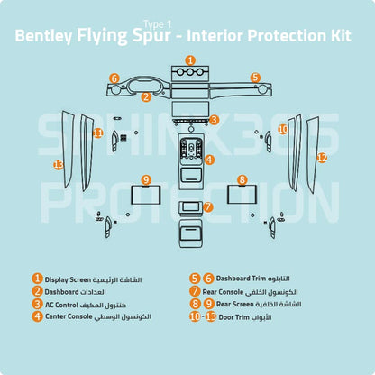 Bentley Flying Spur Type1 Interior Protection Kit 2020-2024