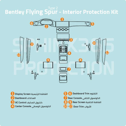 Bentley Flying Spur Type2 Interior Protection Kit 2020-2024