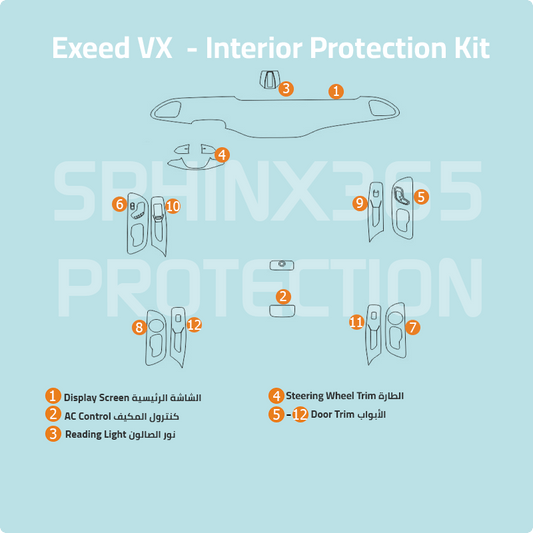 EXEED VX 2027-2024 Interior Protection Kit | Pre-cut Film