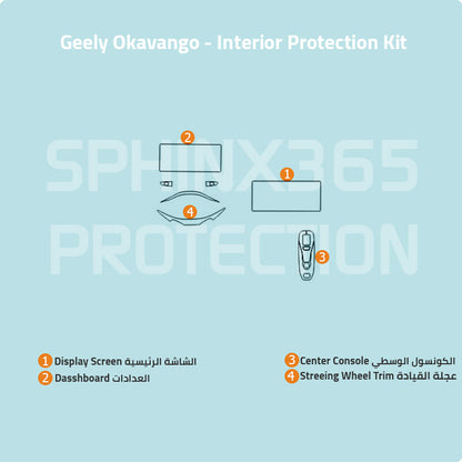 طقم حماية داخلية لسيارة جيللي أوكافانغو 2024-2025