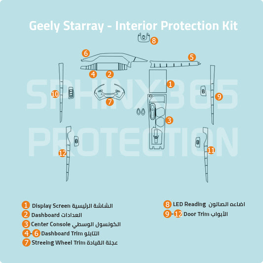 Geely Starray Interior Protection Kit 2023-2024