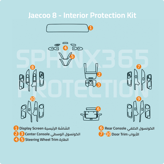 طقم الحماية الداخلية جايكو Jaecoo J8 موديل 2026-2025