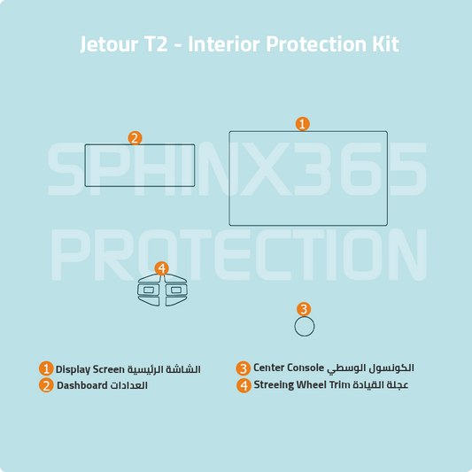 Jetour T2 2023-2026 Interior Protection Kit |Pre-cut Film