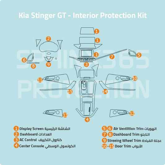 Kia Stinger GT Interior Protection Kit 2018-2020