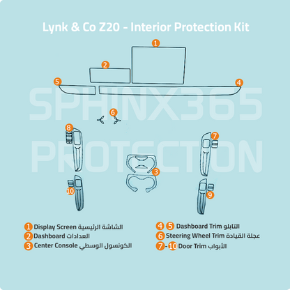 Lynk & Co Z20 2025 Interior Protection Kit | Pre-cut Film