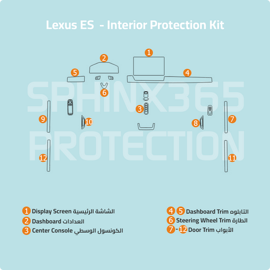 Lexus ES 2026-2027 Interior Protection Kit