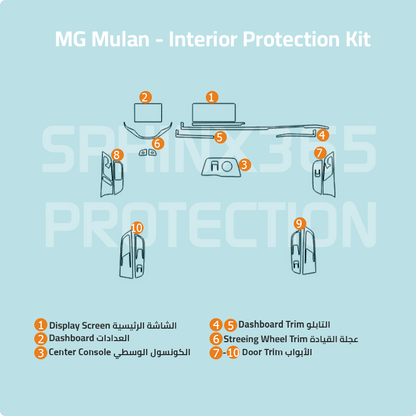 MG Mulan 2023 Interior Protection Kit | Pre-cut Film