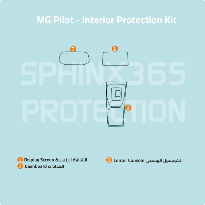 MG Pilot 2021 Interior Protection Kit | Pre-cut Film