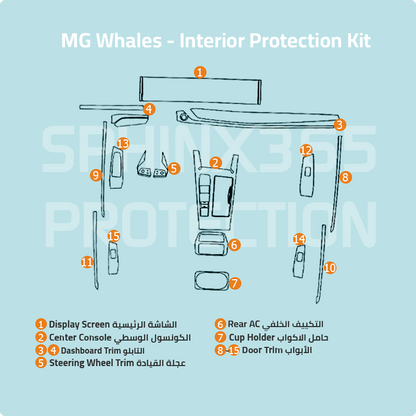 MG Whales 2022 Interior Protection Kit | Pre-cut Film
