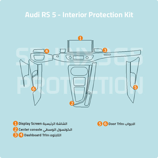 كيت الحماية الداخلية اودي RS5 2021-2024