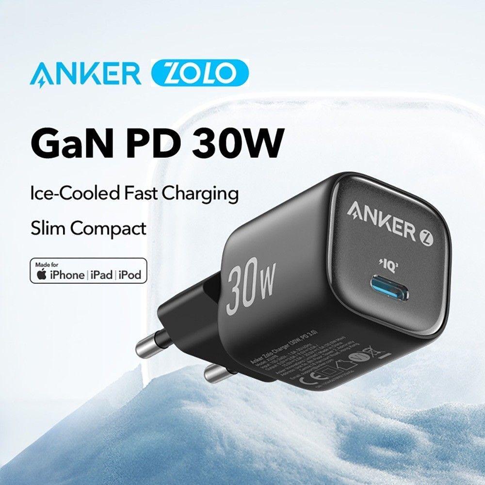 Anker Zolo 30W PD 3.0 Fast Wall Charger | Low-Temperature Mini Power Adapter