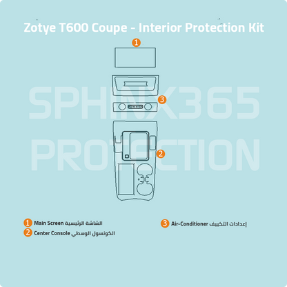 Zotye T600 Interior Protection Kit 2022-2023