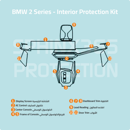 كيت الحماية الداخلية BMW 2 Series 2024-2025