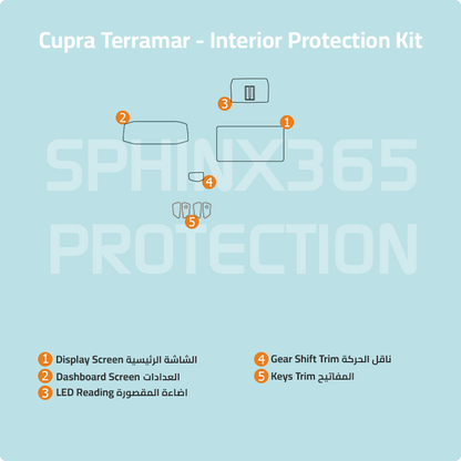 طقم الحماية الداخلية لسيارة Cupra Terramar موديل 2025-2026