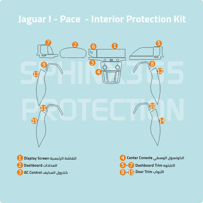 كيت الحماية الداخلية جاكوار I-Pace 2019-2022