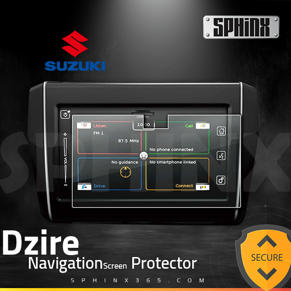 Suzuki Dzire 2023-2017 Navigation Screen Protector